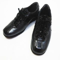 asics pedala アシックス ペダラ サイドジップ ウォーキングシューズ スニーカー エナメル レザー  24㎝ E84LF
