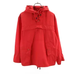 ユーロワーク 70s 80s ヴィンテージ スノーパーカー ハーフボタン ジャケット 14 レッド Euro Work プルオーバー メンズ 古着 【240309】