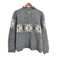 90年代 Eddie Bauer エディーバウアー ノルディックセーター アウトドア グレー (メンズ L) 中古 古着 S5431