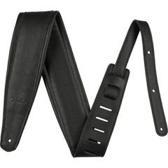 Fender 3.5" Premium Leather Strap, Black ギター/ベース用ストラップ〈フェンダー〉