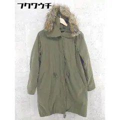 ■ chocol raffine robe ショコラ フィネ ローブ ジップアップ フェイクファー 長袖 コート サイズF カーキ レディース  【中古】 【1002802542527】のサムネイル
