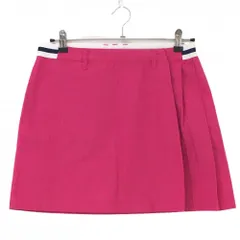 【超美品】アディダス スカート ピンク サイドプリーツ ウエストゴム ストレッチ  レディース M ゴルフウェア adidas