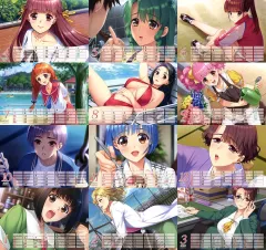 【中古】ポストカード [単品] 集合 オリジナルカレンダー風ポストカードセット(12種) 「PS4/Switchソフト 同級生リメイクCSver ファミ通DXパック+3Dクリスタルセット」 同梱特典