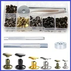 12mm 穴あけ 8mm 打ち具 丸形6mm 打ち台 スタッ 打ち具セット 靴 底鋲 リベット リベット パーツ パーツ DIY スタッズ ジーンズ レザークラフト アクセサリー レザークラフト 布革細工 丸形 服装 パンチングペンチ 4種色（ゴールド・シルバ