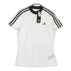 サイズ：M ADIDAS GOLF アディダスゴルフ GM3640 半袖Tシャツ スリーストライプ  ホワイト系 [240101396599]# ゴルフウェア レディース ストスト