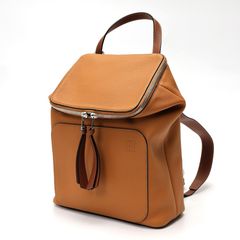 ロエベ / LOEWE　ゴヤ スモール バックパック / リュックサック　307.12UU15　レザー　キャメル系 【中古】 商品番号 S-158272