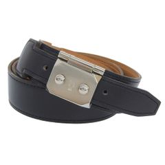 【本物保証】 希少 レア 超美品 エルメス HERMES サックアデペッシュ □K刻印 90 腰ベルト レザー ブラック