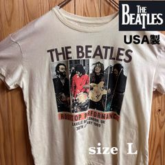 【古着】THE BEATLES(ビートルズ)半袖Tシャツ L 白 バンドT USA製 アメリカ古着 ロック バンT ヴィンテージ