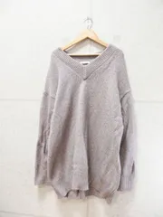 GU ジーユー メランジVネックセーター 長袖 ピンク系 XLサイズ 251-351921