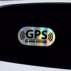 ◆GPS レインボー マルチカラー３Dステッカー  デカール◆警告 盗難防止 アピール