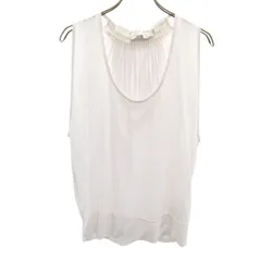 adidas アディダス Stella McCartney  ステラマッカートニー コラボ ノースリーブ ノースリーブ カットソー XS ホワイト バックギャザー レディース 古着