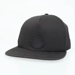 モンクレール MONCLER BASEBALL CAP ロゴ スタッズ ワッペン ベースボール キャップ 帽子 H20913B00005 黒 ブラック ブランド古着ベクトル 中古▲240909のサムネイル