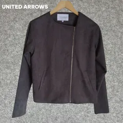 UNITED ARROWS グレー スエード風 ジップアップジャケット Mサイズ