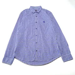 バーバリー ブラックレーベル 長袖 ギンガムチェック シャツ ブルー 2サイズ Burberry