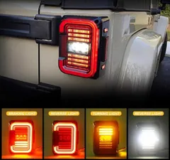 送料無料！ジープ JK ラングラー LED テールランプ｜高輝度・耐久性 並行輸入品】ROXX 高輝度 LED テールライト ジープ ラングラー