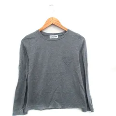 ミュベールワーク MUVEIL WORK カットソー Tシャツ 長袖 フリル コットン シンプル 38 グレー 灰 /KT27のサムネイル