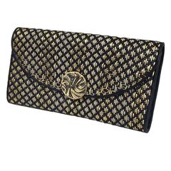 レア物 BVLGARI ブルガリ 編み込みレザー クラッチバッグ パーティバッグ 美品 aq11662