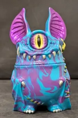 アイバッドビースト　ソフビ　カゲマルデザイン　黒　紫 デザフェス インディーズソフビ カゲマルデザイン アイバット