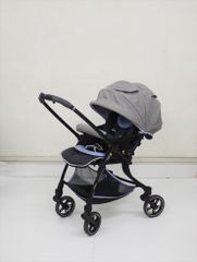 ランフィ RA9 シェリグレー Runfee RA9 人気のシングルタイヤ 軽量コンパクト ピジョン製ベビーカー 生後1ヵ月～ クリーニング済み A3718680