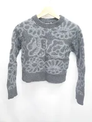 ◇ ⊇ UNIQLO ユニクロ × Marimekko マリメッコ 長袖 ラムクルーネックセーター サイズM ネイビー系 マルチ レディース E  【1507160008925】