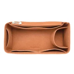 [Takusan Shopping]インナーバッグ バッグインバッグ フェルト 横長 整理整頓グッズ 自立 小物収納 トートバッグ ショルダーバッグ 型崩れ防止 (キャメル35) [キャメル]