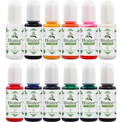 【人気商品】高濃度 10ml 12本入り 高発色 レジン用着色剤 二液性レジン液 透明感 エポキシ樹脂 基本12色 よく発色 手芸 天然素材 レジン液 着色剤