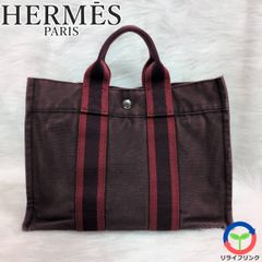 【エルメス】 フールトゥ トートPM ボルドー レッド トートバッグ ハンド