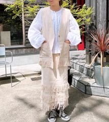 サラマリカ　CTN FRINGE GILET