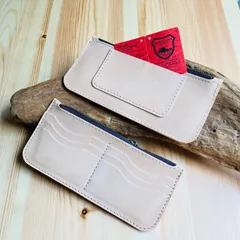 栃木レザー　訳あり　アウトレット　オリジナル　カードケース　7ポケット　小銭ファスナーポケット　K