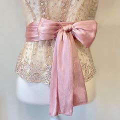 スレンダン 2.5m 腰紐 バリ島民族衣装 ピンク サテン素材