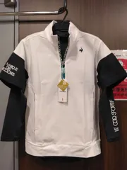【新品未使用】ルコックスポルティフゴルフ lecoqsportifgolf ストレッチ 長袖インナーシャツ付き半袖ミドラー 2025年モデル  (新橋店)