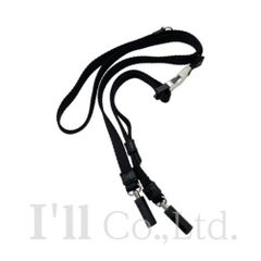 【未使用品】PRADA　プラダ　AirPods　キャリーストラップ　ネックレス　2ZD007　ナイロン　ラバー　ブラック　ファション小物　ブランド小物　アクセサリー　黒　ワイヤレスイヤホン　エアポッズ【中古】【64396】