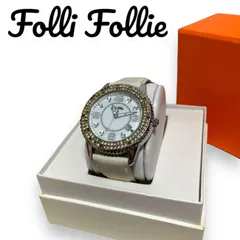 Folli Follie フォリフォリ 腕時計 箱あり 革ベルト  ホワイト レディース