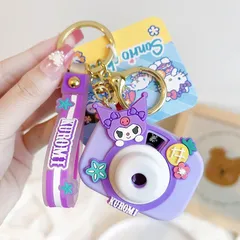 キーホルダー クロミ チャーム ペアキーホルダー かわいい おもちゃ ルーピー 女の子のおもちゃ カメラタイプ キーリング バッグチャーム 可愛い 小学生 中学生 子供 キーリング チャーム サンリオ ハローキティ シナモロール マイメロディ ハンギョドン