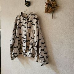 ハンドメイド　ミナペルホネンrun run run ボタンいっぱいショートジャケット