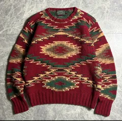 ラルフローレン カントリー ネイティブ柄 ヴィンテージ ニット ベスト M 329.jpg