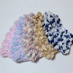 ハンドメイド ペット用 モール ニット スヌード パステル系 ミックスカラー