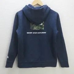 H■ノースフェイス/THE NORTH FACE NT61605Z CAMO BOX LOGO フルジップパーカ【S】紺/LADIES■6 【中古】