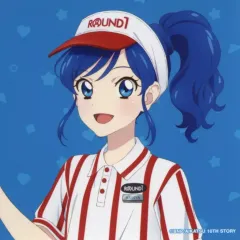 【中古】キャラカード 霧矢あおい(背景カラー) 「アイカツ! 10th STORY ～未来へのSTARWAY～×ROUND1 描き下ろし ROUND1ver. トレーディング正方形ブロマイド」