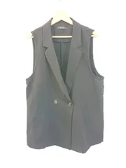 ◇ Θ tiptop ティップトップ ダブルボタン ジレ ベスト サイズF ブラック系 レディース E  【1507230006646】