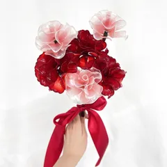 【お得なブーケ】カーネーションと薔薇ブーケ　６本セット　b2019