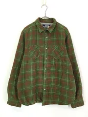 古着 TNF The North Face オンブレ シャドー チェック パデット フランネル シャツ ネルシャツ M 古着 