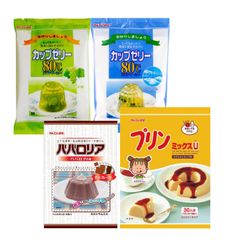 かんてんぱぱプリンミックス・ババロリアチョコ・マスカットゼリー・クールゼリーセット