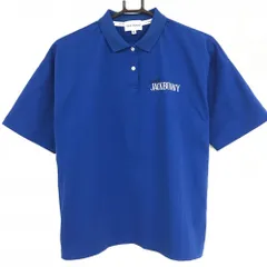 ★値下げ★【超美品】ジャックバニー 半袖ポロシャツ ブルー 背面ビッグロゴ ストレッチ レディース 0(S) ゴルフウェア 2024年モデル Jack Bunny