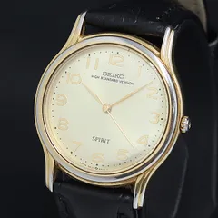 SEIKO Spirit 5E31-5B50 メンズ 腕時計 【動作確認済み】 Vintage Seiko Spirit 5E31 5B50 Golden Dial Men Quartz Watch