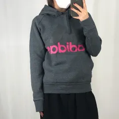 adidas(アディダス) グレー 裏起毛 フード付きTシャツ XS 250618