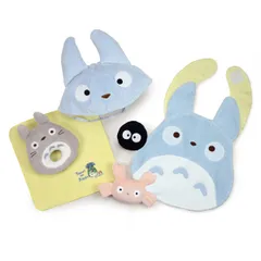 ギフトセット となりのトトロ トトロ ベビー ビブ ガラガラ 帽子 ミニタオル キャラクター Bセット （ 出産祝い プレゼント ギフト セット ベビーギフトセット おもちゃ ととろ ジブリ ベビーグッズ 出産 お祝い ）