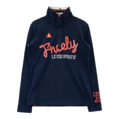 サイズ：S LE COQ GOLF ルコックゴルフ  ハーフジップ 長袖Tシャツ  ネイビー系 [240101375553]# ゴルフウェア レディース ストスト