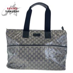 美品 GUCCI グッチ ブラック 黒 シルバー金具 GGキャンバス 27639  