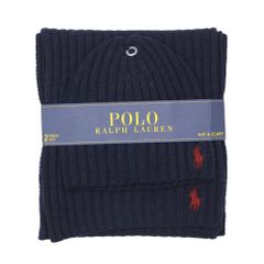 ポロ ラルフローレン マフラー&ビーニー パック セット / POLO RALPH LAUREN MUFFLER & BEANIE PACK [NAVY]
